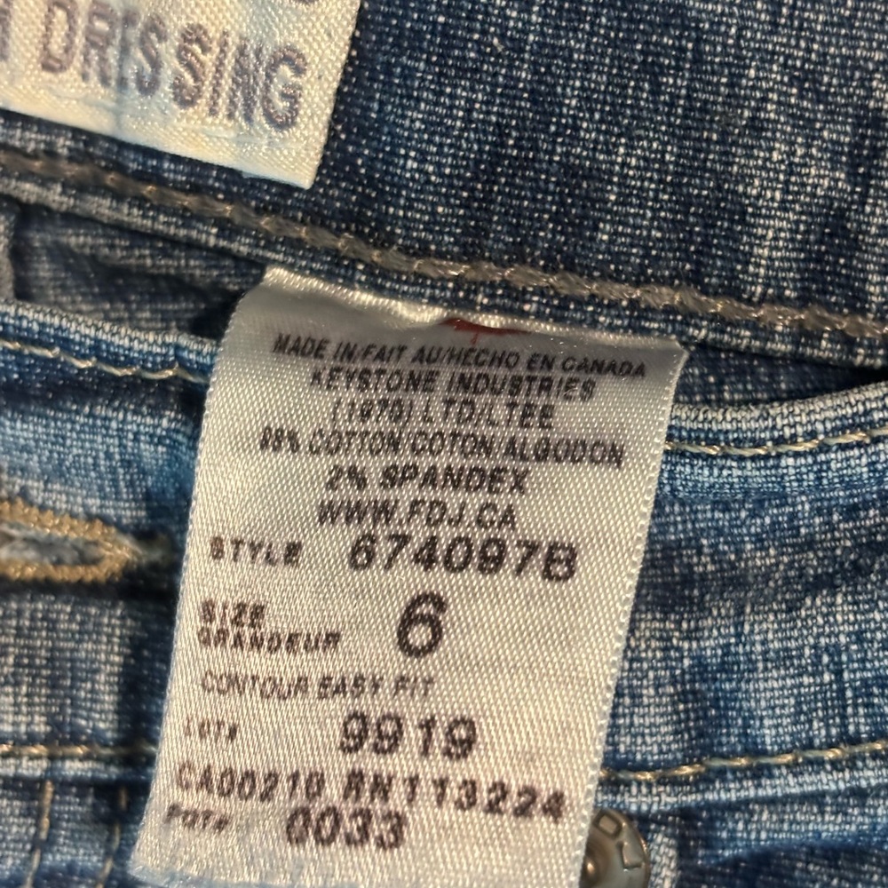 FDJ French Dressing Contour Easy Fit Jeans Blue Womens Size 6 Y2K - Picture 6 of 8